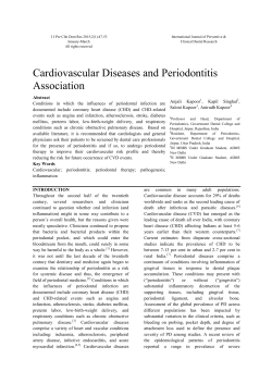 Cardiovascular Diseases and Periodontitis Association