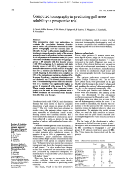 Computed tomography in predicting gall stone solubility