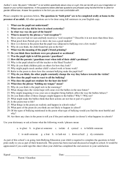 Please complete the questions below. The questions in &ldquo;bold print