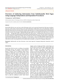 Overview of Gathering Information from Unfathomable Web Pages
