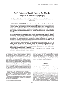 3.3F Catheter/Sheath System for Use in Diagnostic Neuroangiography