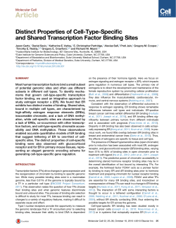 Distinct Properties of Cell-Type-Specific and Shared Transcription