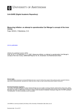Measuring inflation: an attempt to operationalize Carl - UvA-DARE
