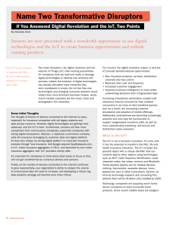 Name Two Transformative Disruptors