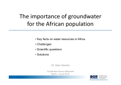 The importance of groundwater for the African population
