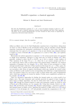 Mordell`s equation: a classical approach