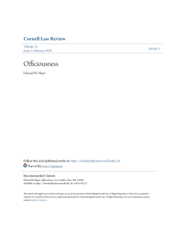 Officiousness - Scholarship@Cornell Law