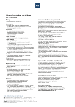 General quotation conditions