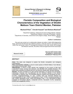 Floristic Composition and Biological Characteristics of the