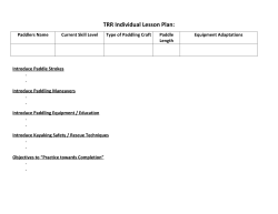 Paddler Levels Progression Checklist