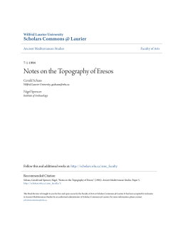 Notes on the Topography of Eresos