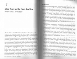 Auteur Theory and the French New Wave
