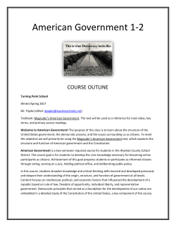 American Government 2017 - Washoe County School District