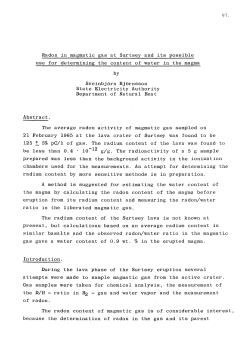 Radon in magmatic gas at Surtsey and its possible use for