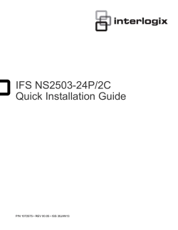 IFS NS2503-24P/2C Quick Installation Guide
