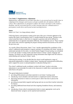 Supplementary Adjustment Supplementary adjustments are