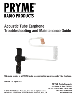 Acoustic Tube Earphone Troubleshooting and Maintenance Guide