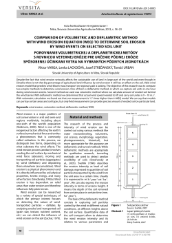comparison of volumetric and deflametric method with wind erosion