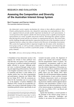 Assessing the Composition and Diversity of the Australian Interest