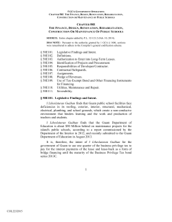 Chapter 58E - The Finance, Design, Renovation, Rehabilitation