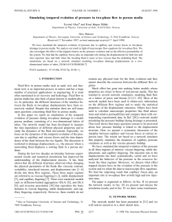 Simulating temporal evolution of pressure in two