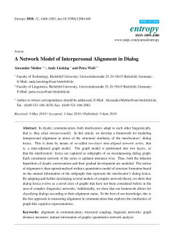 A Network Model of Interpersonal Alignment in Dialog