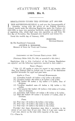 statutory rules. - Federal Register of Legislation