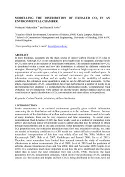 modelling the distribution of exhaled co2 in an