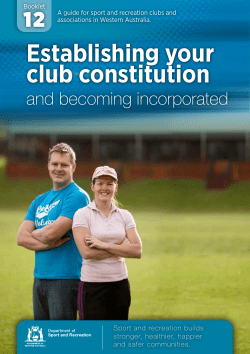Establishing your club constitution
