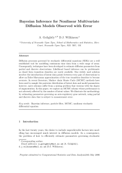 Bayesian Inference for Nonlinear Multivariate Diffusion Models