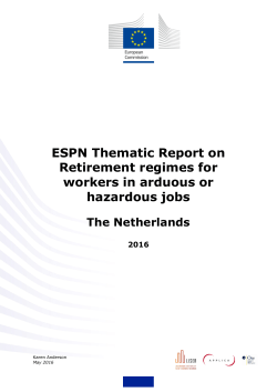 European Social Policy Network (ESPN) ESPN Thematic Report on