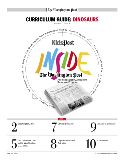 CURRICULUM GUIDE: DINOSAURS