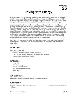 Driving with Energy