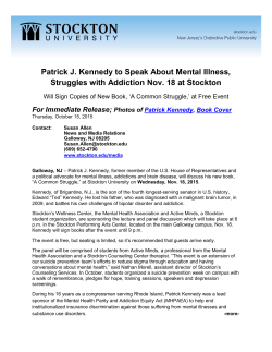 Patrick J. Kennedy to Speak About Mental Illness, Struggles with
