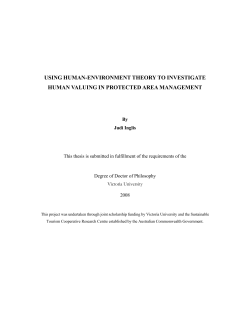 using human-environment theory to investigate human valuing in