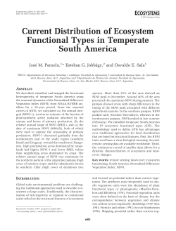 Current Distribution of Ecosystem Functional Types in Temperate