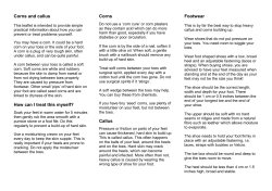 Corns and Callus - Torbay and South Devon NHS Foundation Trust