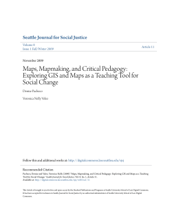 Maps, Mapmaking, and Critical Pedagogy: Exploring GIS and Maps