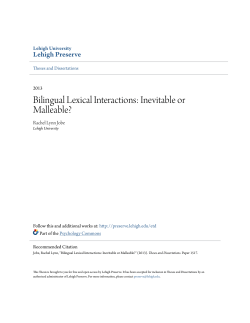 Bilingual Lexical Interactions: Inevitable or