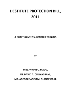 destitute protection bill, 2011 part 1