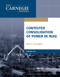 ContEstEd ConsolidAtion oF powER in iRAq