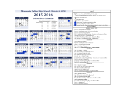 District # 4150 School Year Calendar