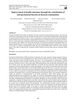 Improvement of health outcomes through the