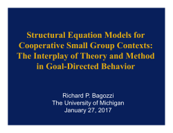 Structural Equation Models for Cooperative Small Group