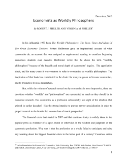 Economists as Worldly Philosophers