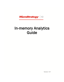 In-memory Analytics Guide