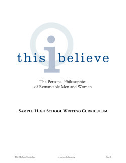 The Personal Philosophies of Remarkable Men and Women