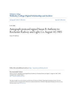 Autograph postcard signed Susan B. Anthony to