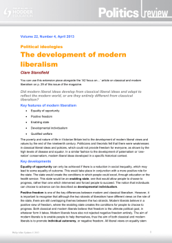 The development of modern liberalism