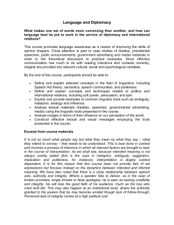 Language and Diplomacy